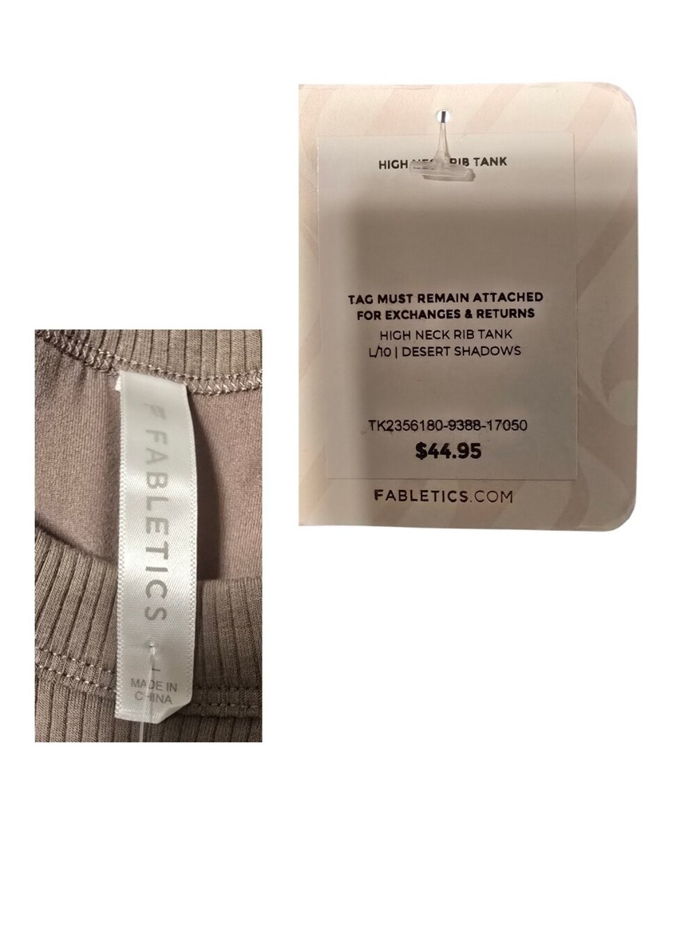 Women's NWT Fabletics Ribbed Racerback Tank Top - Picture 3 of 3